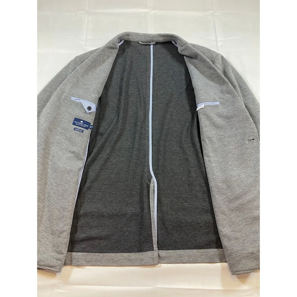 Southern Tide Men's Classic Fit Grey Knit Blazer‎ XXL